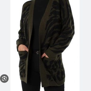 Liverpool Animal Print Open Cardigan